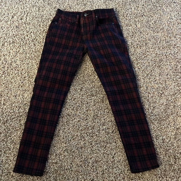 Joe's Jeans Denim - Joe's Jeans Womens 28 flawless the icon Mid Rise Skinny Ankle check Crimson